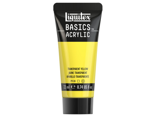 Farba akrylowa Basics Acrylic - Liquitex - 045, Transparent Yellow, 22 ml