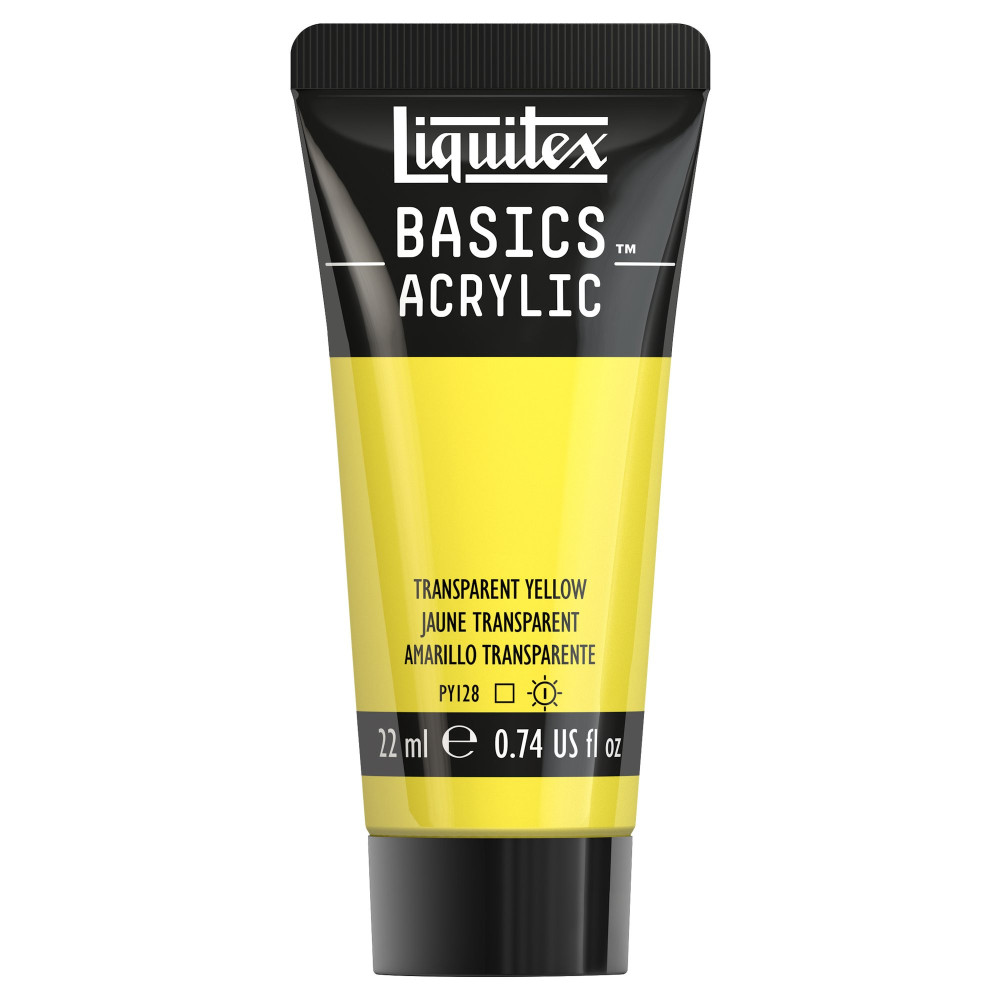 Basics Acrylic paint - Liquitex - 045, Transparent Yellow, 22 ml