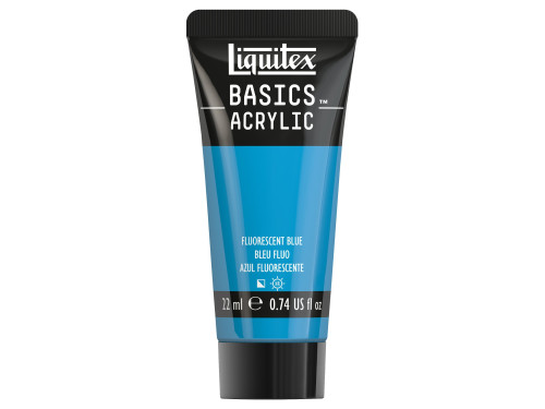 Farba akrylowa Basics Acrylic - Liquitex - 984, Fluorescent Blue, 22 ml