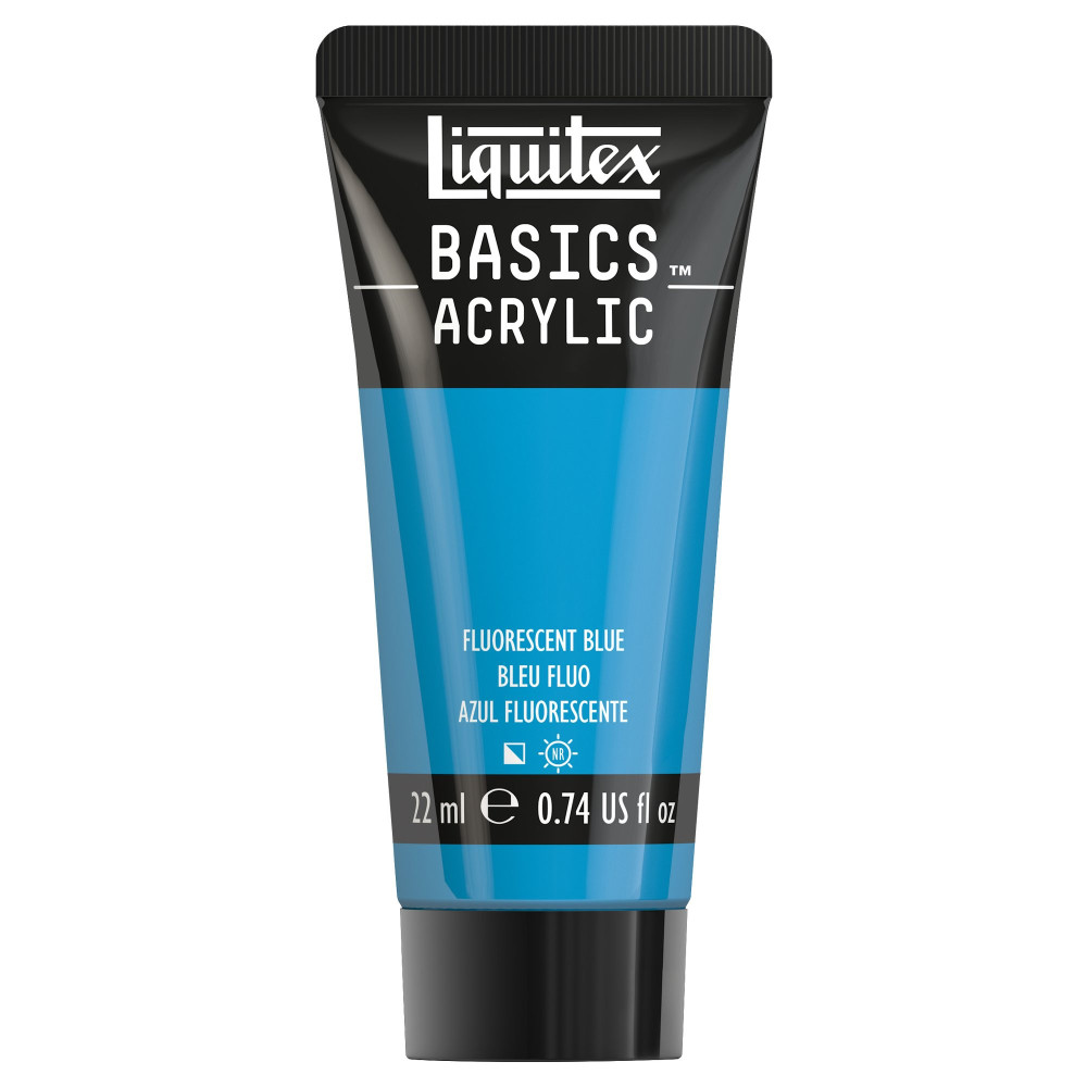 Farba akrylowa Basics Acrylic - Liquitex - 984, Fluorescent Blue, 22 ml