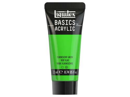 Basics Acrylic paint - Liquitex - 985, Fluorescent Green, 22 ml