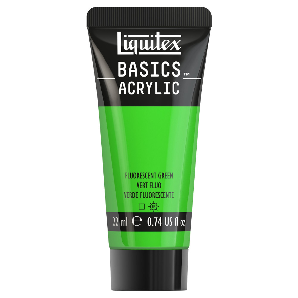 Basics Acrylic paint - Liquitex - 985, Fluorescent Green, 22 ml