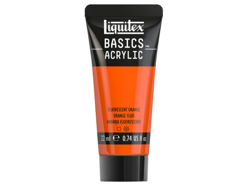 Basics Acrylic paint - Liquitex - 982, Fluorescent Orange, 22 ml