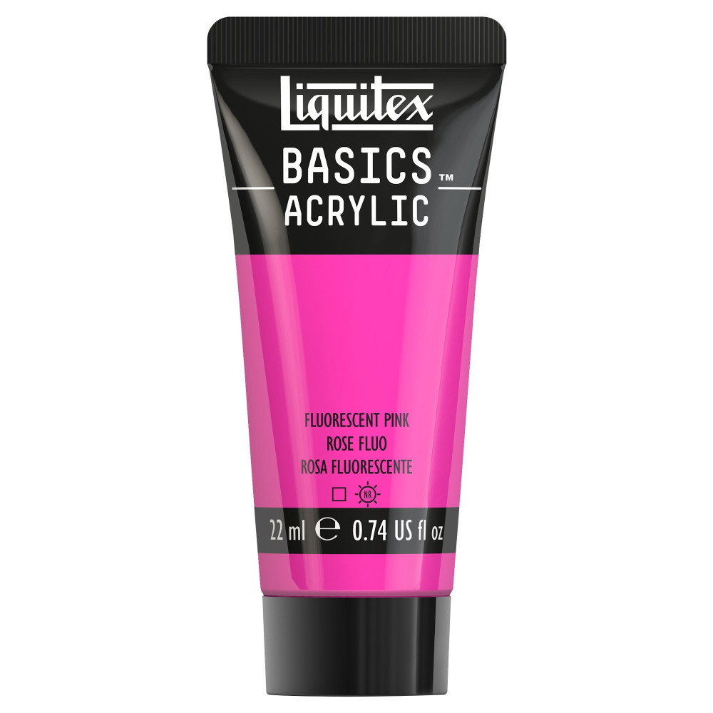 Basics Acrylic paint - Liquitex - 987, Fluorescent Pink, 22 ml