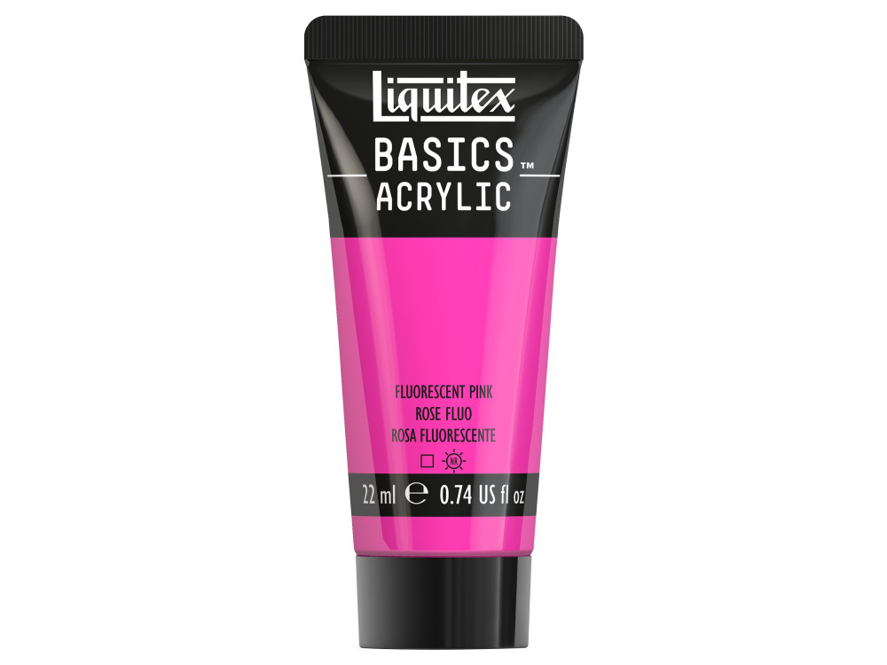 Farba akrylowa Basics Acrylic - Liquitex - 987, Fluorescent Pink, 22 ml