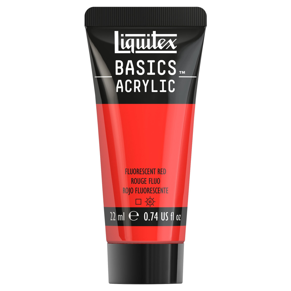 Farba akrylowa Basics Acrylic - Liquitex - 983, Fluorescent Red, 22 ml
