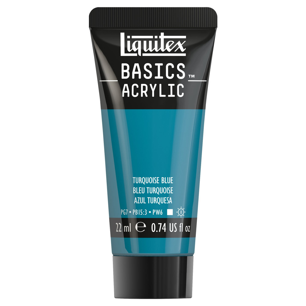Farba akrylowa Basics Acrylic - Liquitex - 046, Turquoise Blue, 22 ml