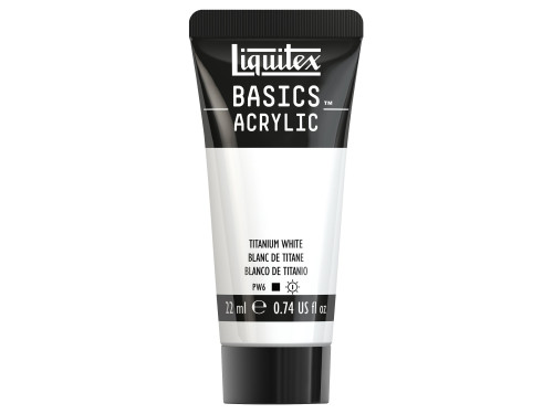 Basics Acrylic paint - Liquitex - 432, Titanium White, 22 ml