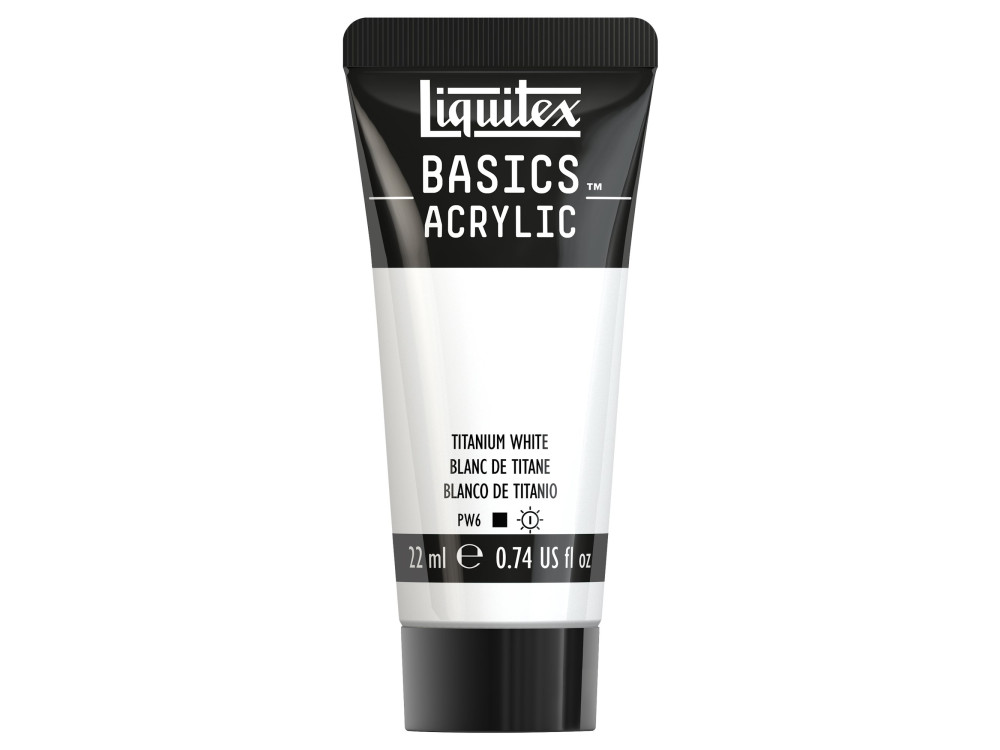 Farba akrylowa Basics Acrylic - Liquitex - 432, Titanium White, 22 ml