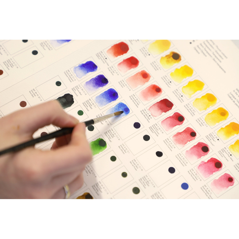 Professional Watercolour Dot Card Color Chart - Winsor & Newton - 109 colors