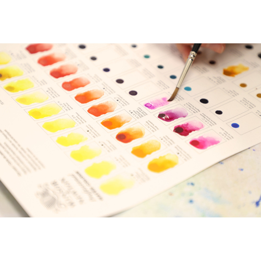 Professional Watercolour Dot Card Color Chart - Winsor & Newton - 109 colors
