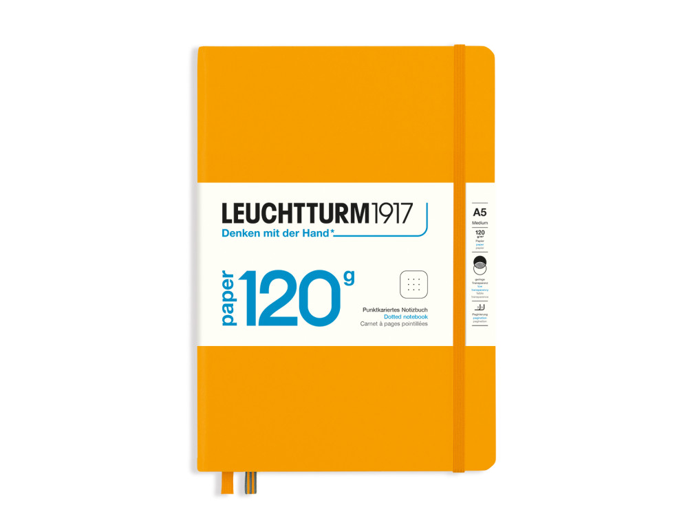Notebook, A5 - Leuchtturm1917 - dotted, Rising Sun, hard cover, 120 g