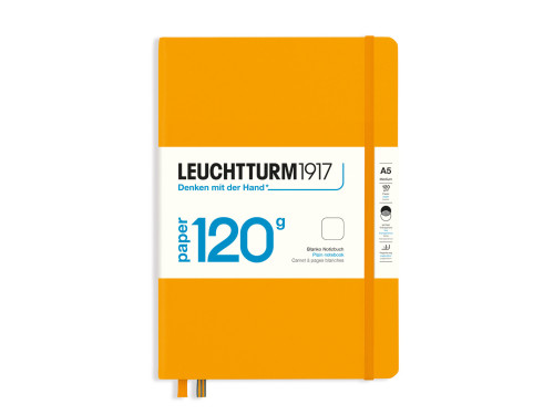 Notebook, A5 - Leuchtturm1917 - plain, Rising Sun, hard cover, 120 g