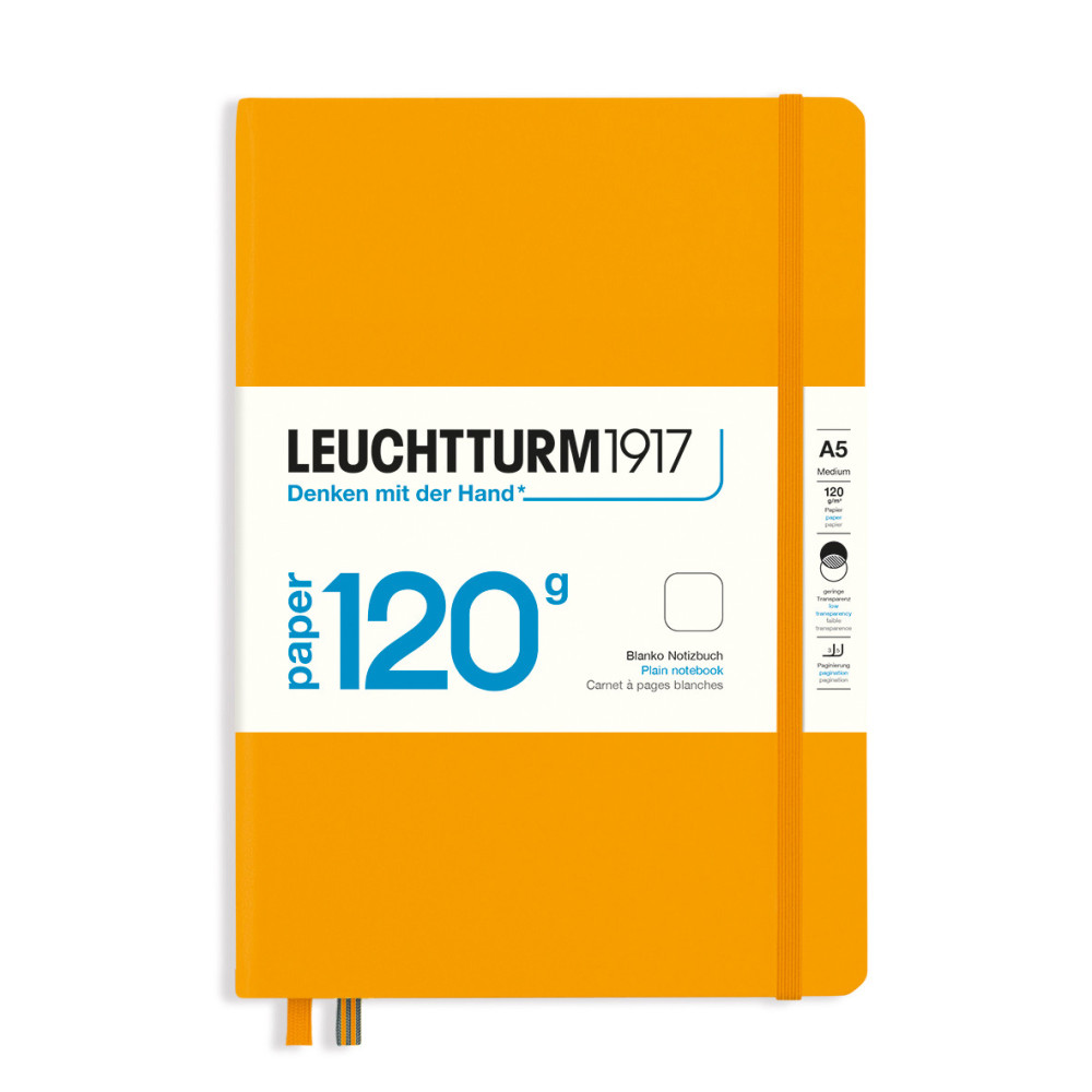 Notebook, A5 - Leuchtturm1917 - plain, Rising Sun, hard cover, 120 g