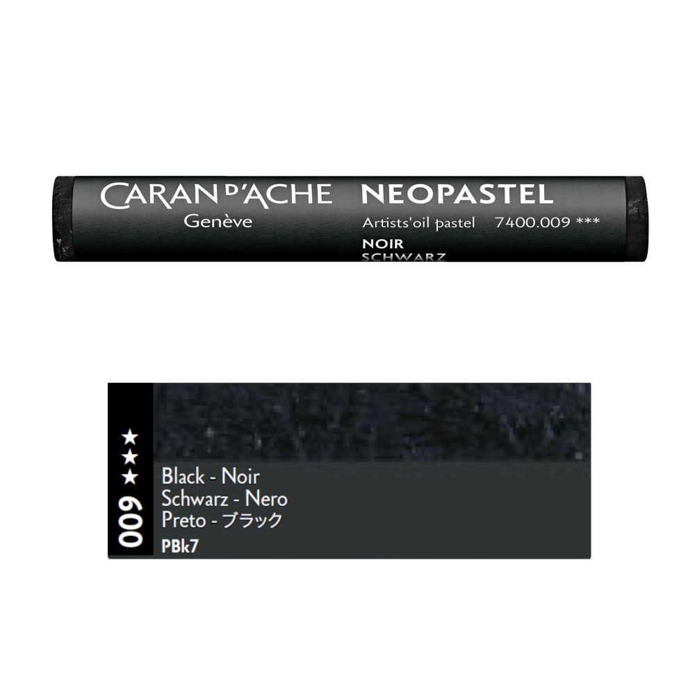Pastele olejne Neopastel - Caran d'Ache - 009, Black