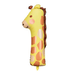 Foil balloon, Number 1 - Giraffe, 42 x 90 cm