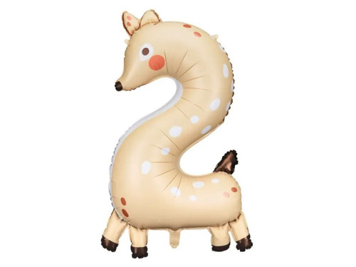 Foil balloon, Number 2 - Deer, 65 x 102