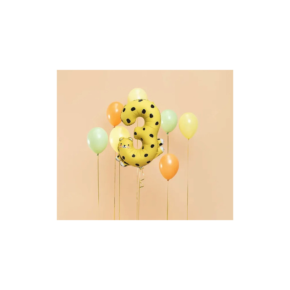 Foil balloon, Number 3 - Cheetah, 68 x 98 cm