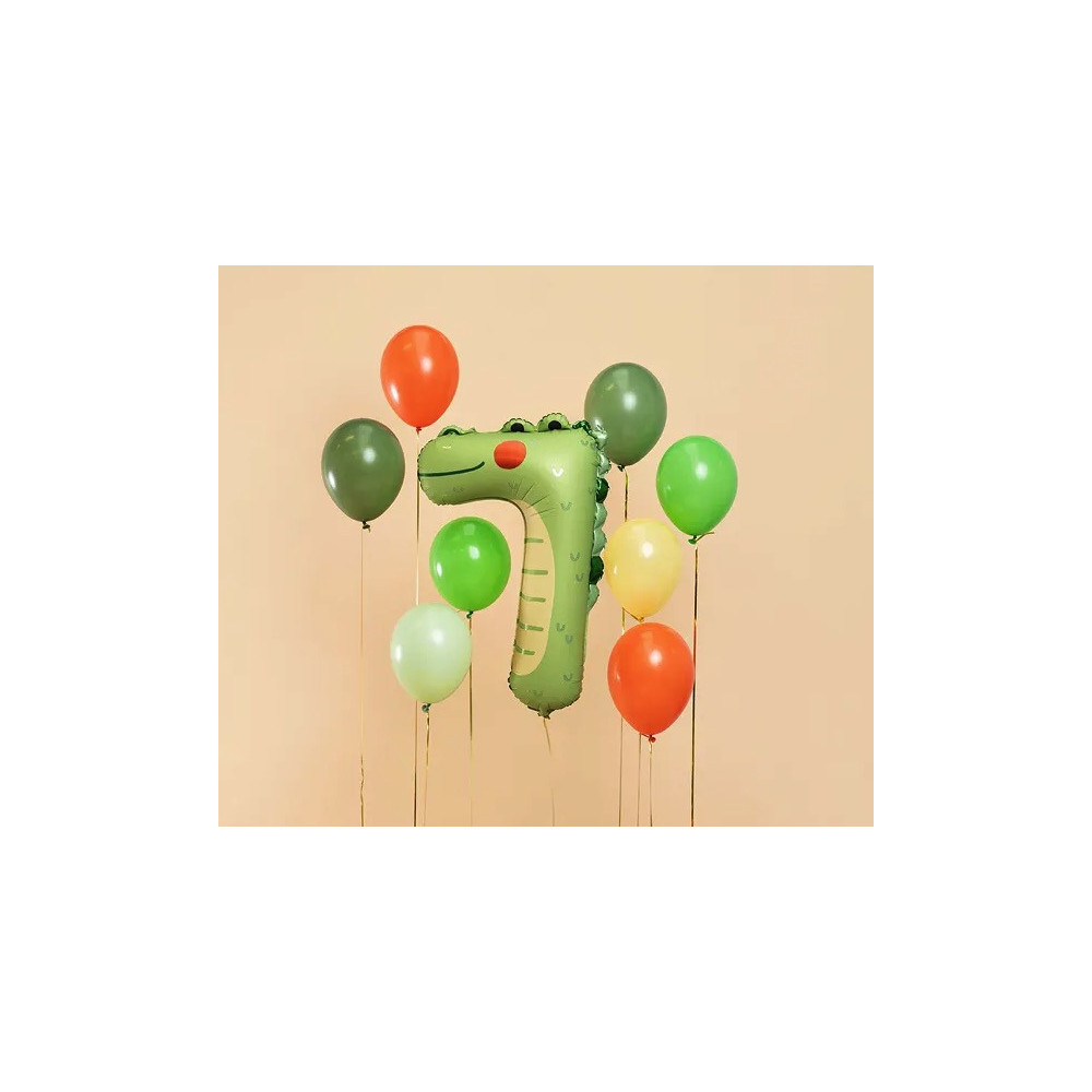 Foil balloon, Number 7 - Crocodile, 56 x 85 cm