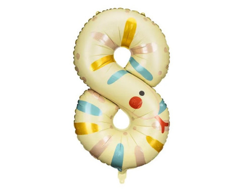 Foil balloon, Number 8 - Snake, 55 x 88 cm