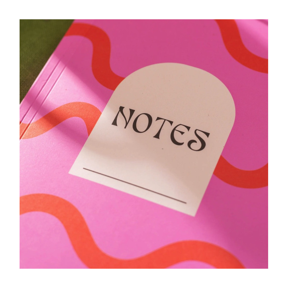 Notebook Pink and Red, A5 - Once Upon a Tuesday - ruled, softcover, 100 g, 128 pages