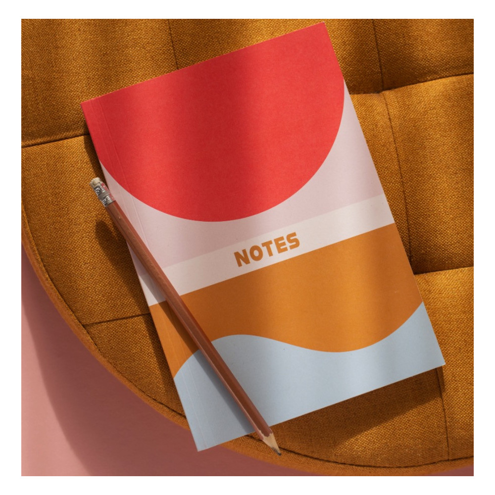 Notebook Geometric Wave, A5 - Once Upon a Tuesday - ruled, softcover, 100 g, 128 pages