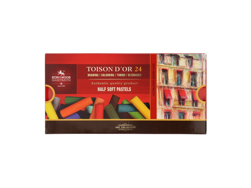Set of Toison D'or Half Soft Pastels - Koh-I-Noor - 24 colors