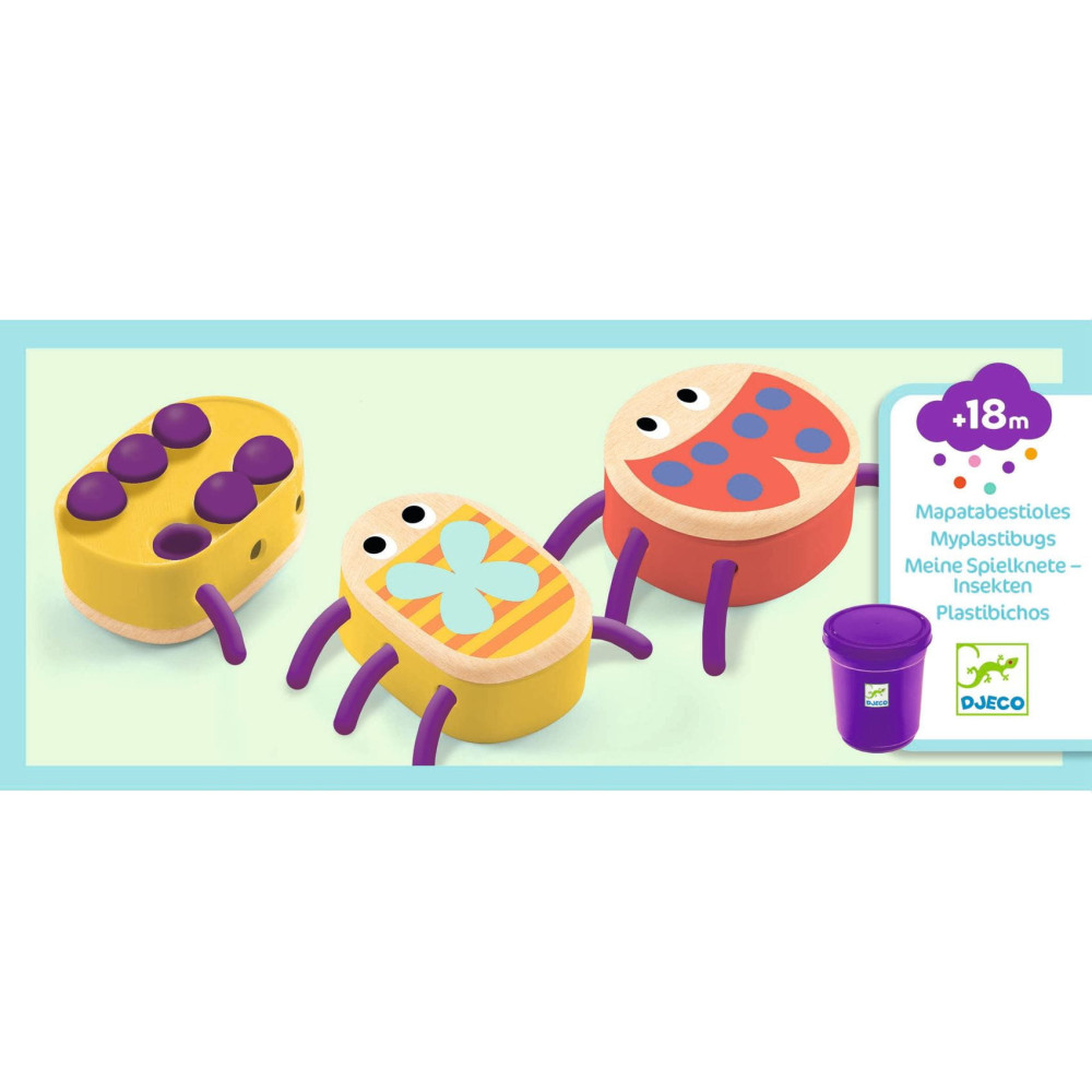 Art set for kids with modelling clay - Djeco - Worms