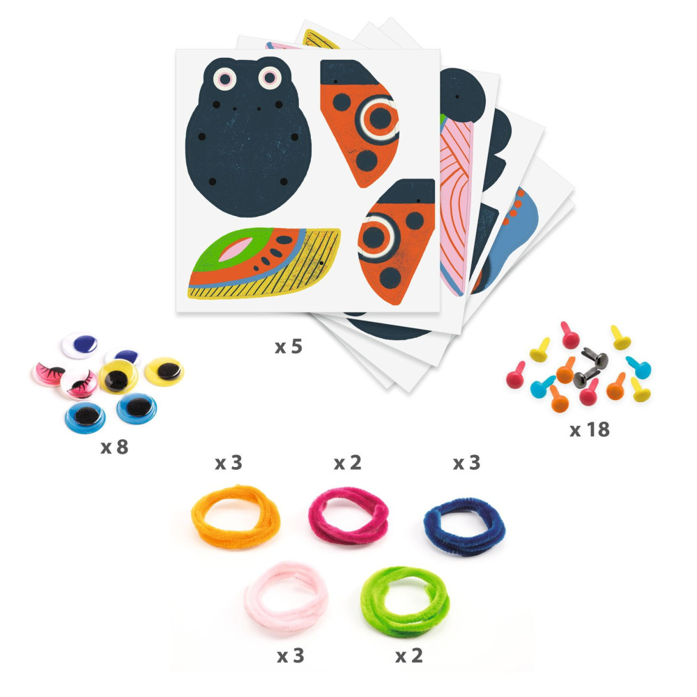 Art set for kids - Djeco - Shiny Worms