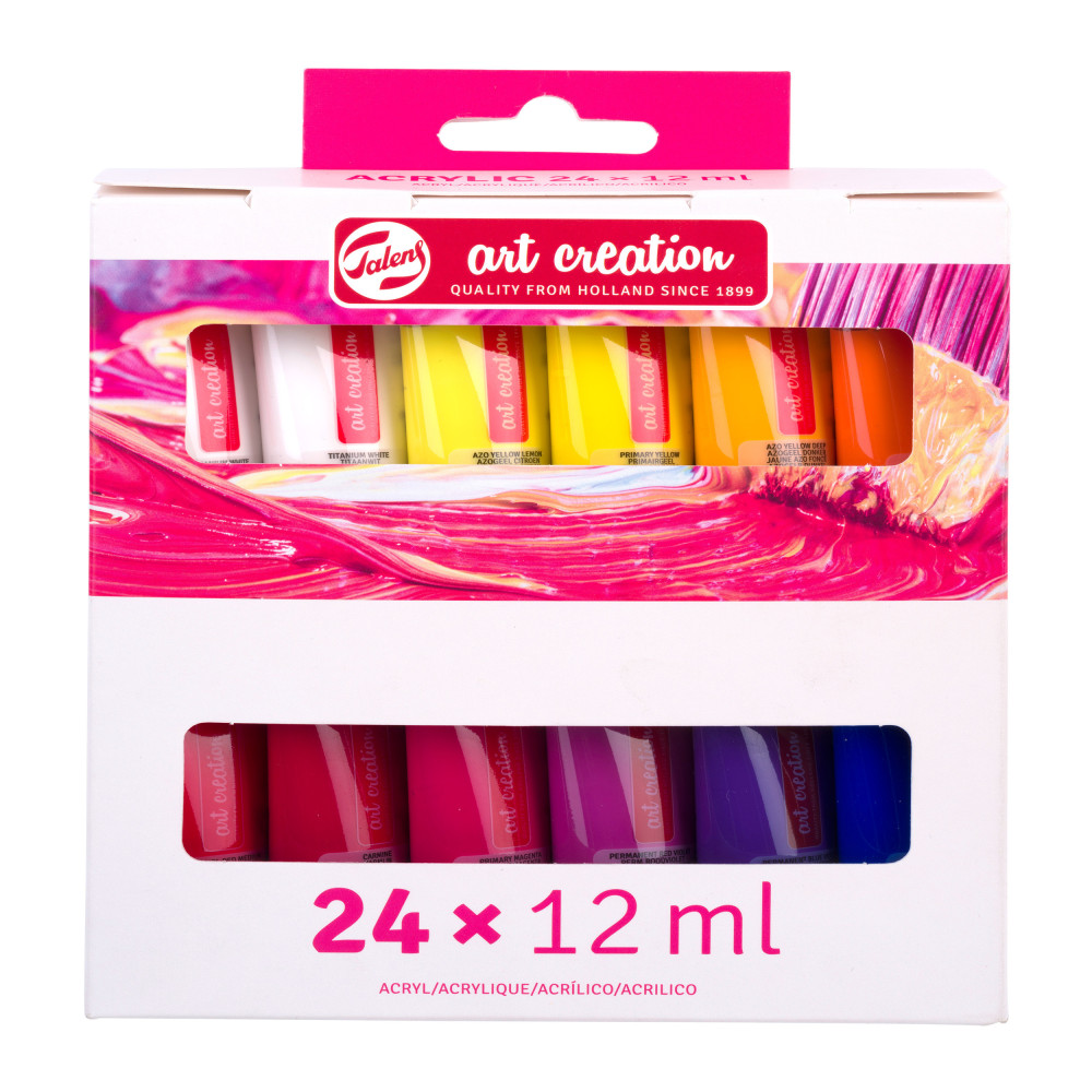 Talens Art Creation Acrylic Set of 12 Colors in 75ml Tubes 