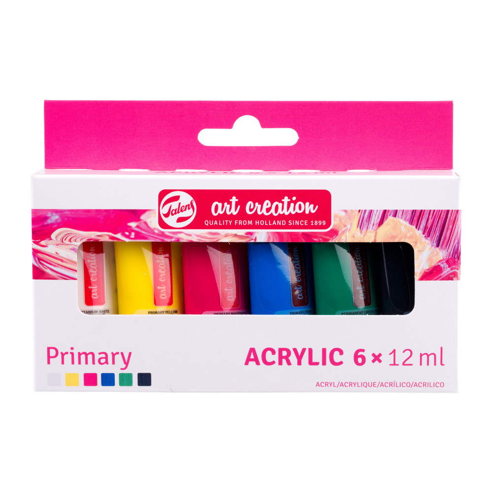 Set of acrylic paints, Primary- Talens Art Creation - 6 colors x 12 ml