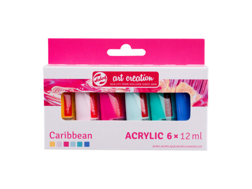 Set of acrylic paints, Caribbean - Talens Art Creation - 6 colors x 12 ml