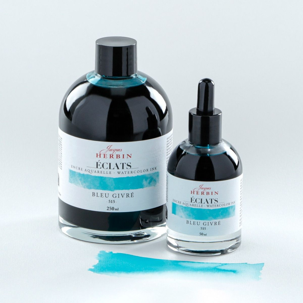 Atrament akwarelowy Éclats Ink - J.Herbin - 515, Ice Blue, 50 ml