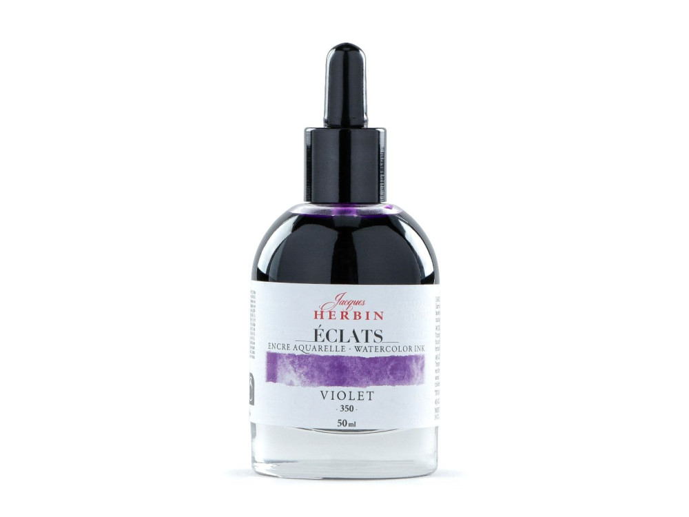 Éclats Watercolor fine art ink - J.Herbin - 350, Violet, 50 ml