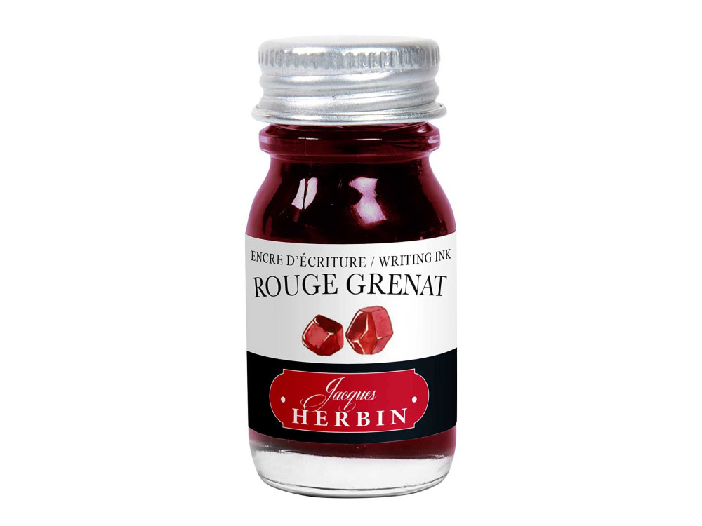 Atrament w butelce - J.Herbin - Rouge Grenat, 10 ml