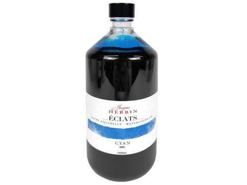 Éclats Watercolor fine art ink - J.Herbin - 400, Cyan, 1l