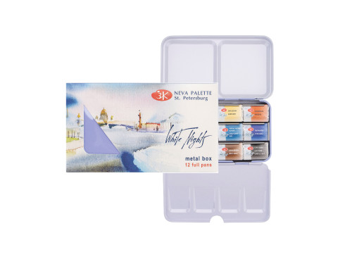 Set of watercolor paints White Nights - St. Petersburg - 12 colors