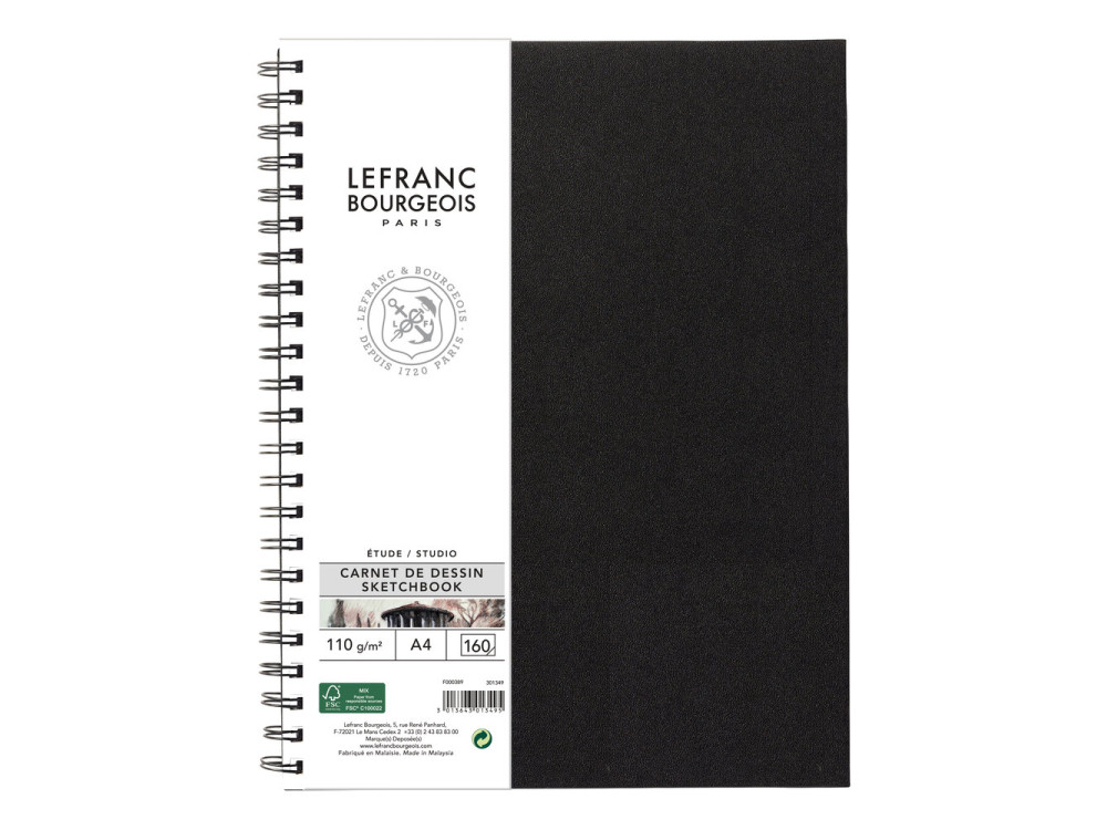 Sketchbook Studio with spiral - Lefranc & Bourgeois - A4, 110 g, 160 pages