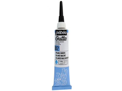 Konturówka do jedwabiu Setasilk Gutta - Pébéo - Pearl White, 20 ml