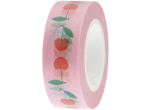Washi tape, Cherries - Paper Poetry - pink, 15 mm x 10 m