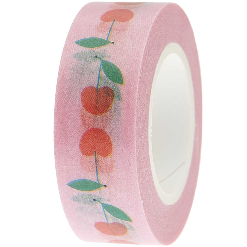 Washi tape, Cherries - Paper Poetry - pink, 15 mm x 10 m