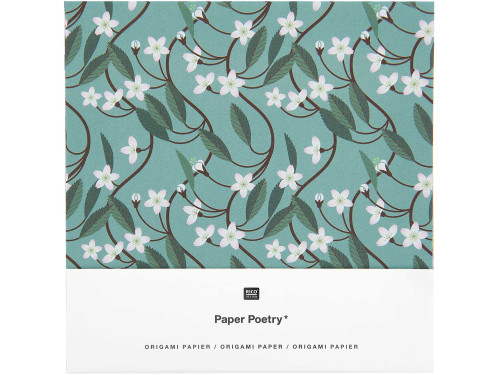 Papier origami, Just Bees + Fruits + Flowers - Paper Poetry - 15 x 15 cm, 50 ark.