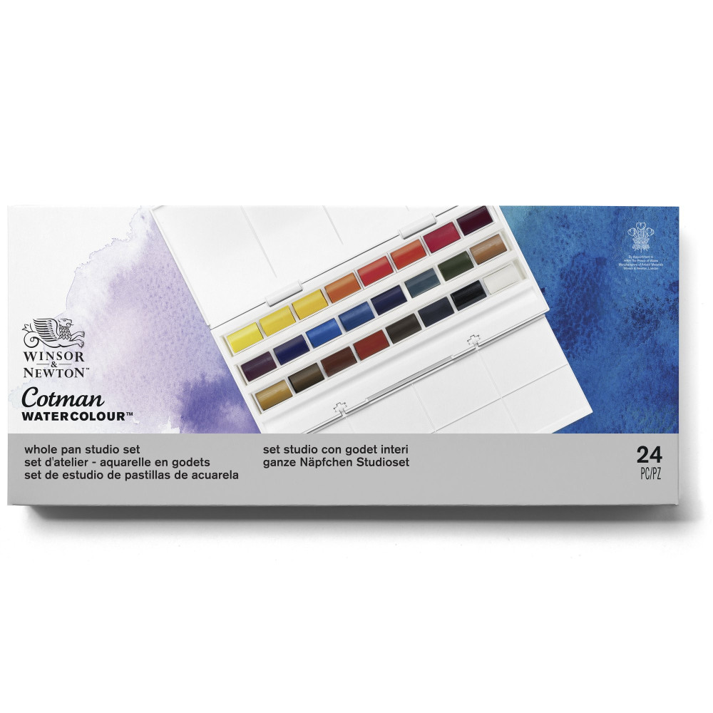 Watercolors Cotman Studio set - Winsor & Newton - 24 colors
