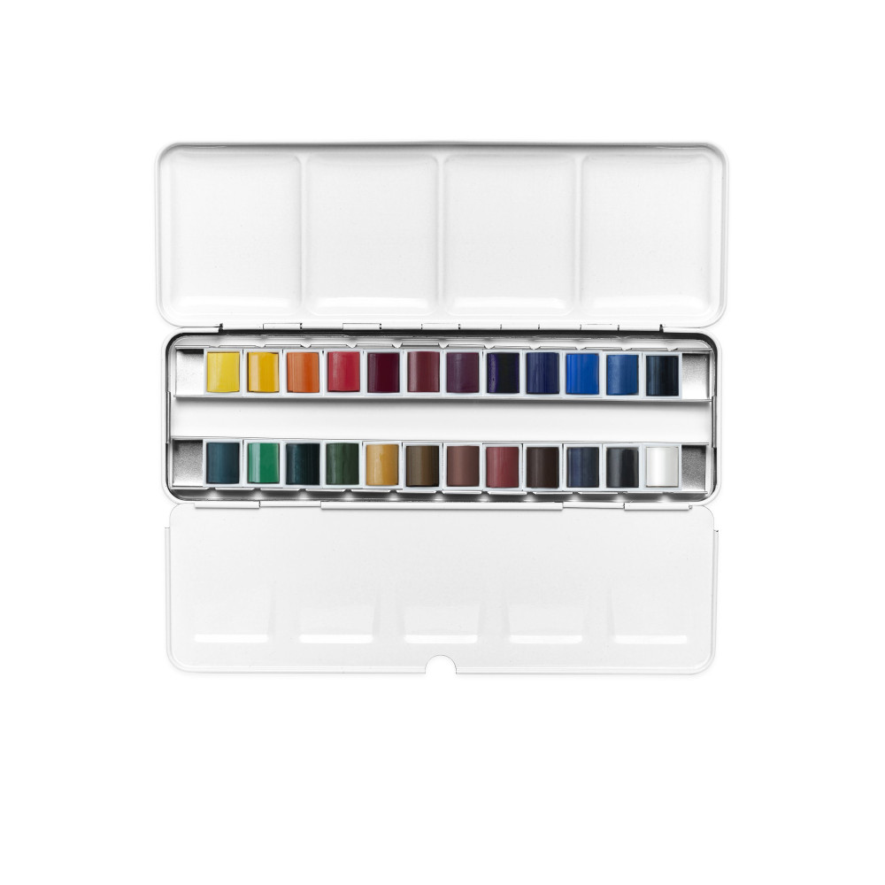 Watercolors Cotman Complete Travel Tin Set - Winsor & Newton - 24 colors