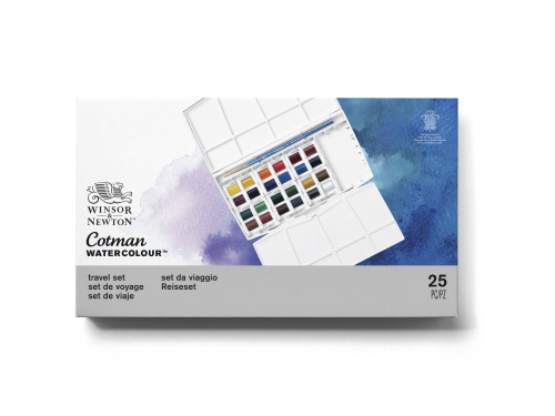 Zestaw farb akwarelowych Cotman Travel - Winsor & Newton - 25 szt.