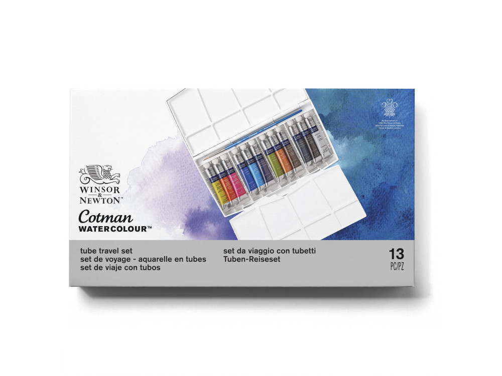 Zestaw farb akwarelowych Cotman w tubkach, Travel Set - Winsor & Newton - 13 szt.