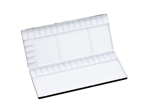 Metal case, pocket box for watercolor pans - Holbein - 35 pcs