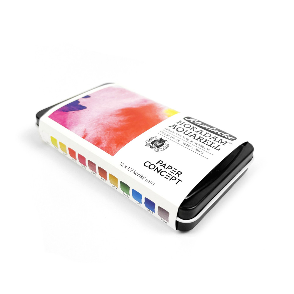 Set of Horadam Aquarell watercolor paints - Schmincke x PaperConcept - 12 pcs.