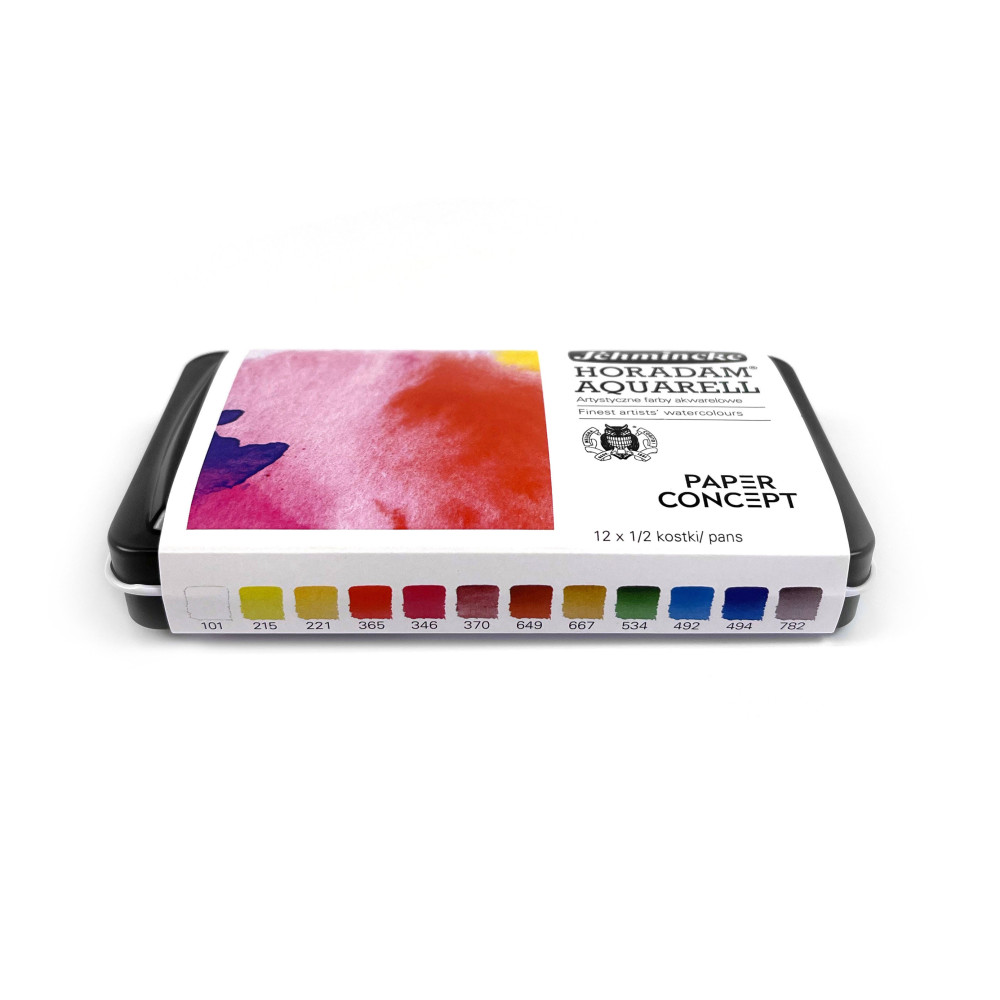 Set of Horadam Aquarell watercolor paints - Schmincke x PaperConcept - 12 pcs.