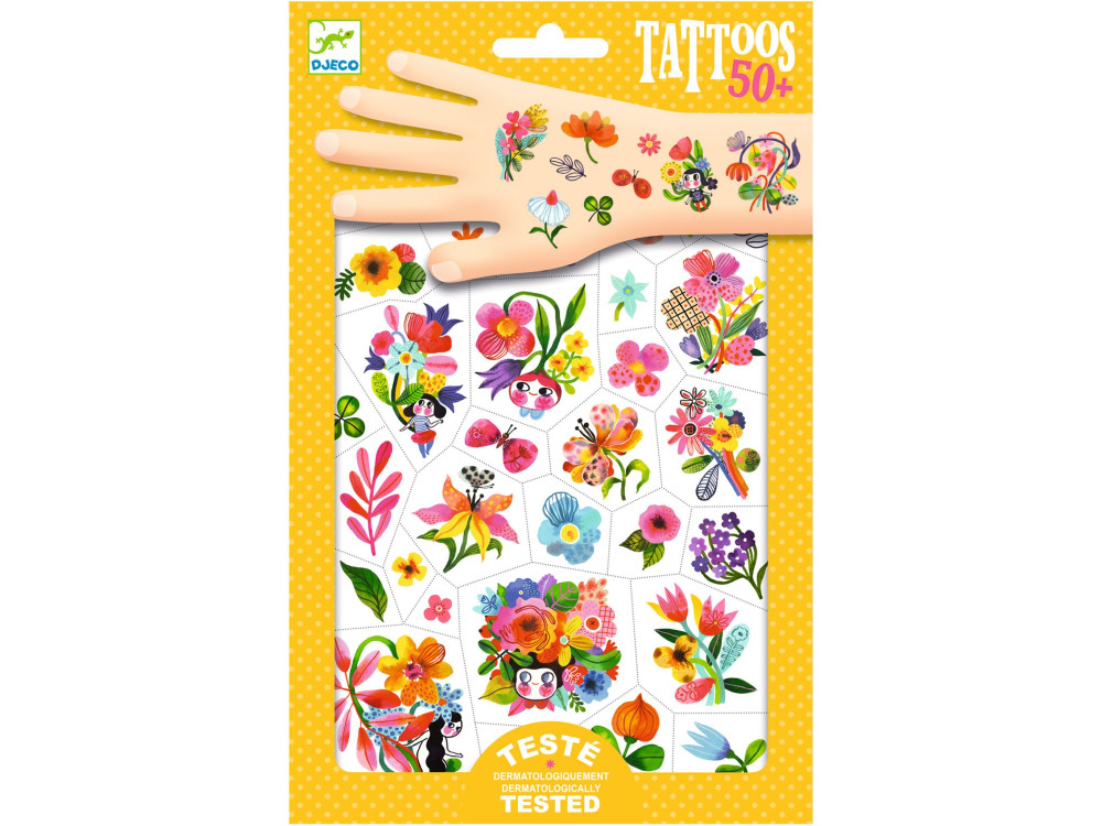 Set of washable tattoos for kids - Djeco - Bouquet